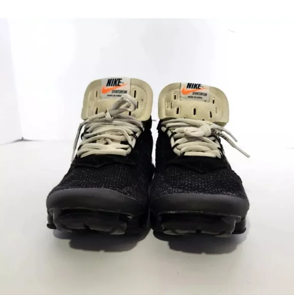 Nike Air Mens Black Off-White Vapormax Flyknit Athletic Shoes US 10 - Picture 3 of 11